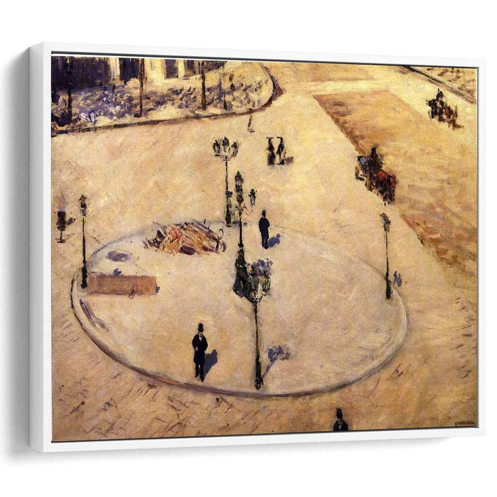 Traffic Island on Boulevard Haussmann (1880) by Gustave Caillebotte