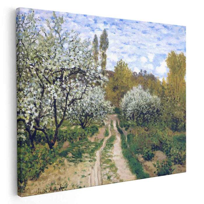 Trees in Bloom (1872) by Claude Monet