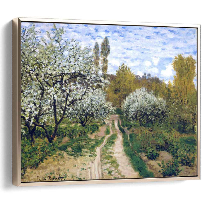 Trees in Bloom (1872) by Claude Monet
