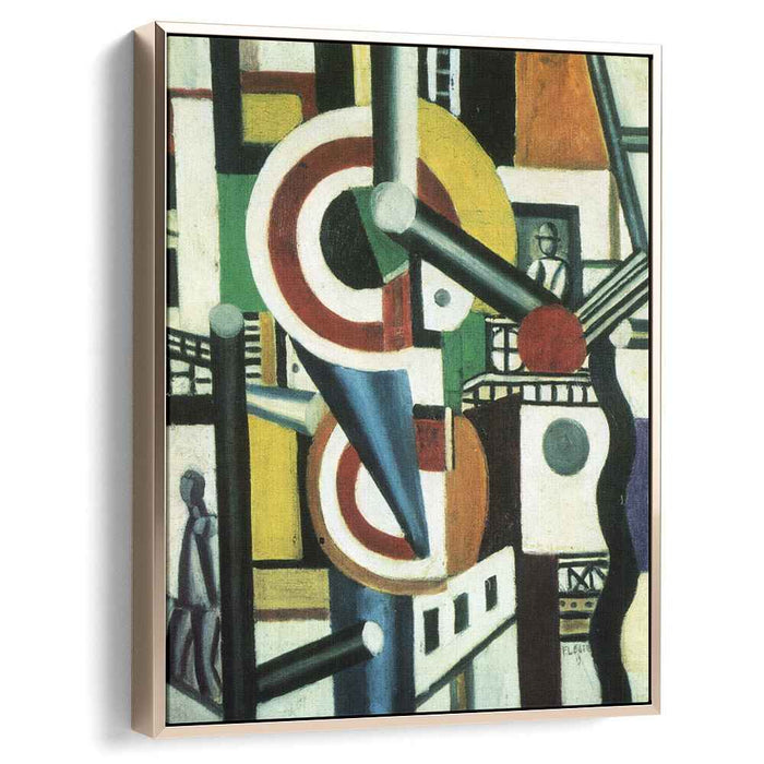 Two discs in the city (1918) by Fernand Leger