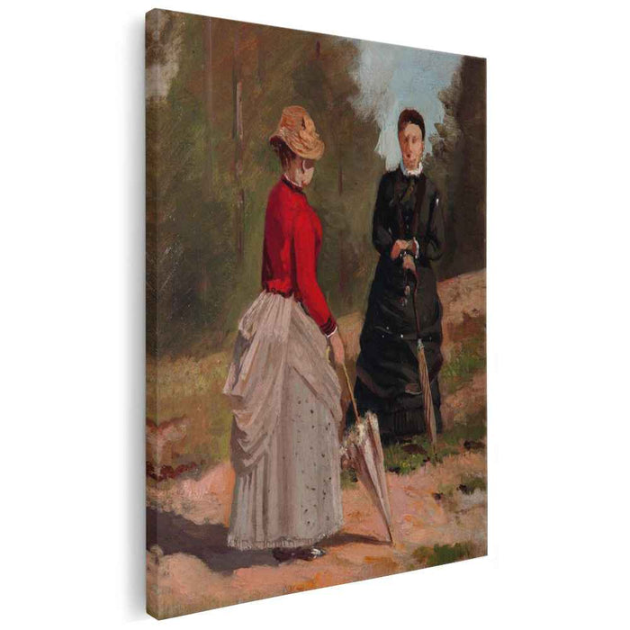 Two female figures by Ivan Shishkin