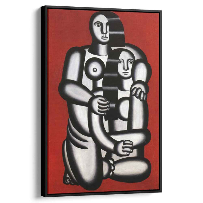 Two Figures, naked on red bottom by Fernand Leger