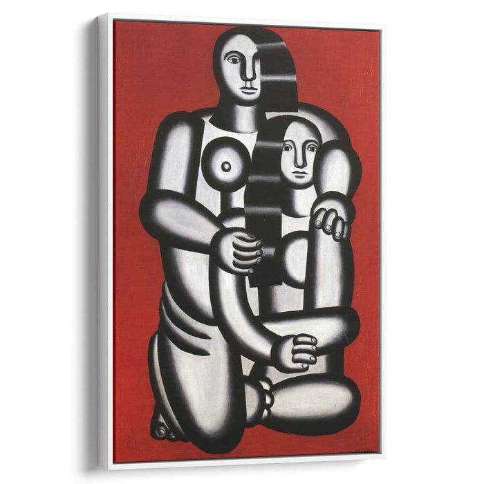 Two Figures, naked on red bottom by Fernand Leger