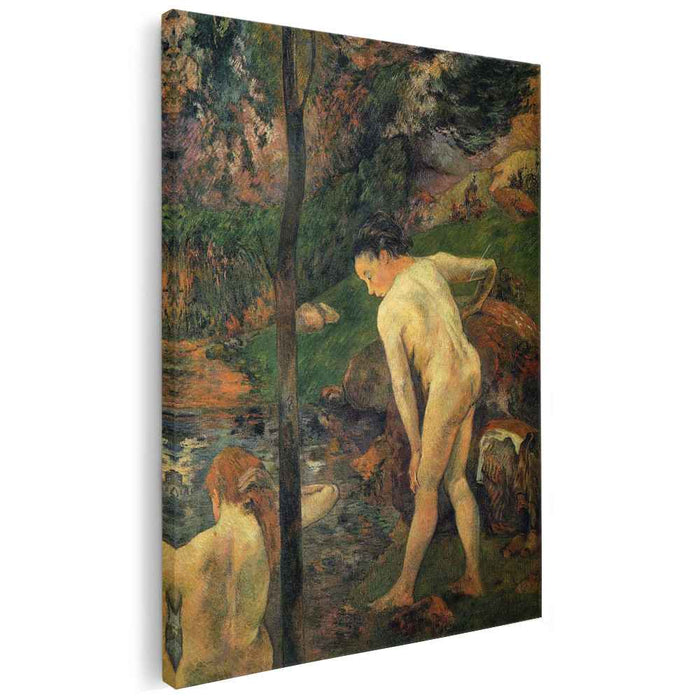 Two girls bathing (1887) by Paul Gauguin