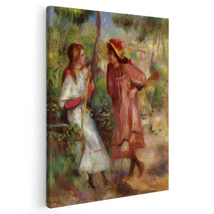 Two Girls in the Garden at Montmartre (1895) by Pierre-Auguste Renoir