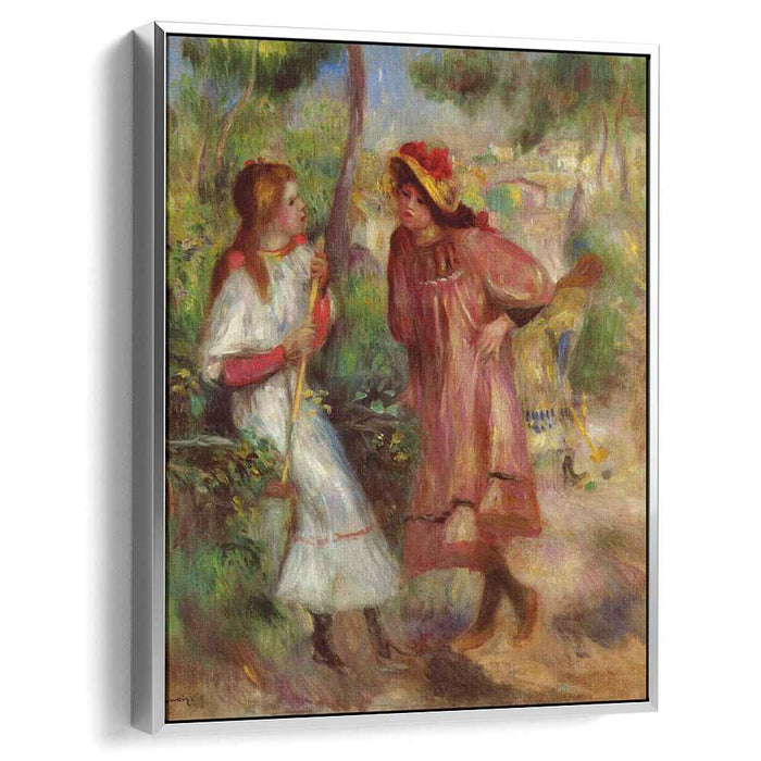 Two Girls in the Garden at Montmartre (1895) by Pierre-Auguste Renoir