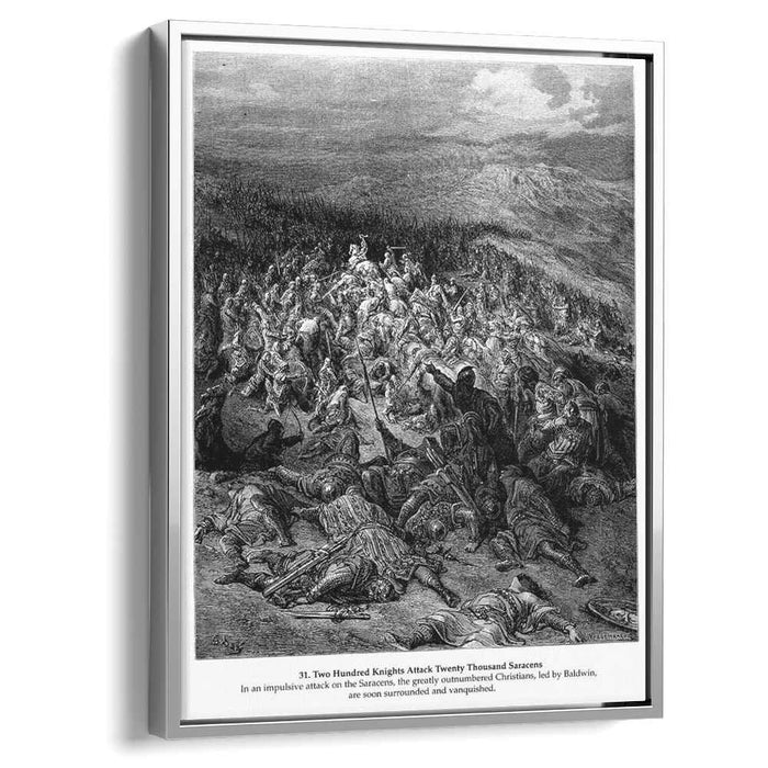 Two Hundred Knights Attack Twenty Thousand Saracens by Gustave Dore