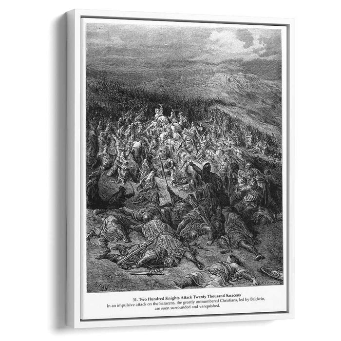 Two Hundred Knights Attack Twenty Thousand Saracens by Gustave Dore