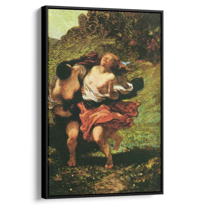 Two Nymphs Pursued by Satyrs (1850) by Honore Daumier