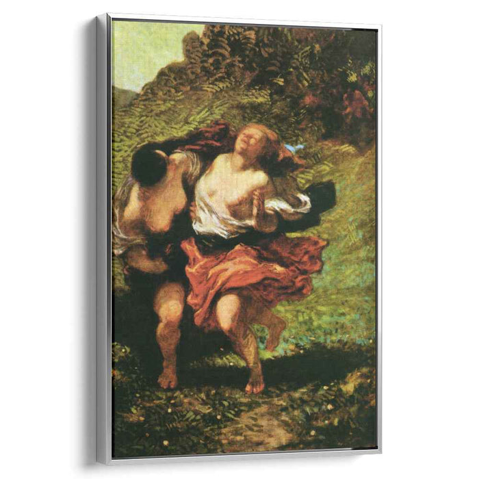 Two Nymphs Pursued by Satyrs (1850) by Honore Daumier