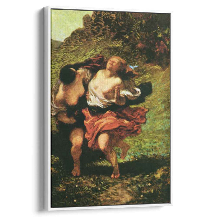 Two Nymphs Pursued by Satyrs (1850) by Honore Daumier