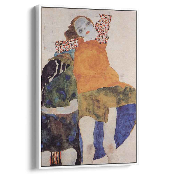 Two Seated Girls (1911) by Egon Schiele