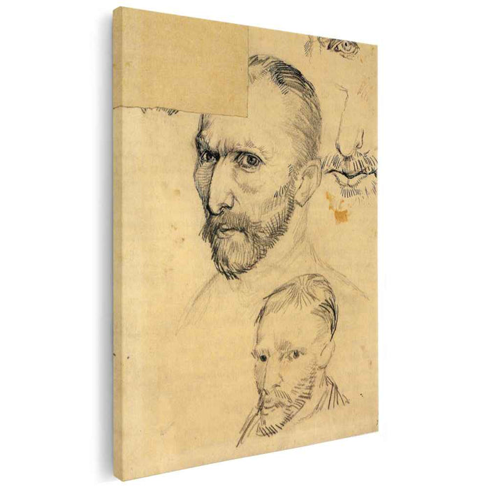 Two Self-Portraits and Several Details (1886) by Vincent van Gogh