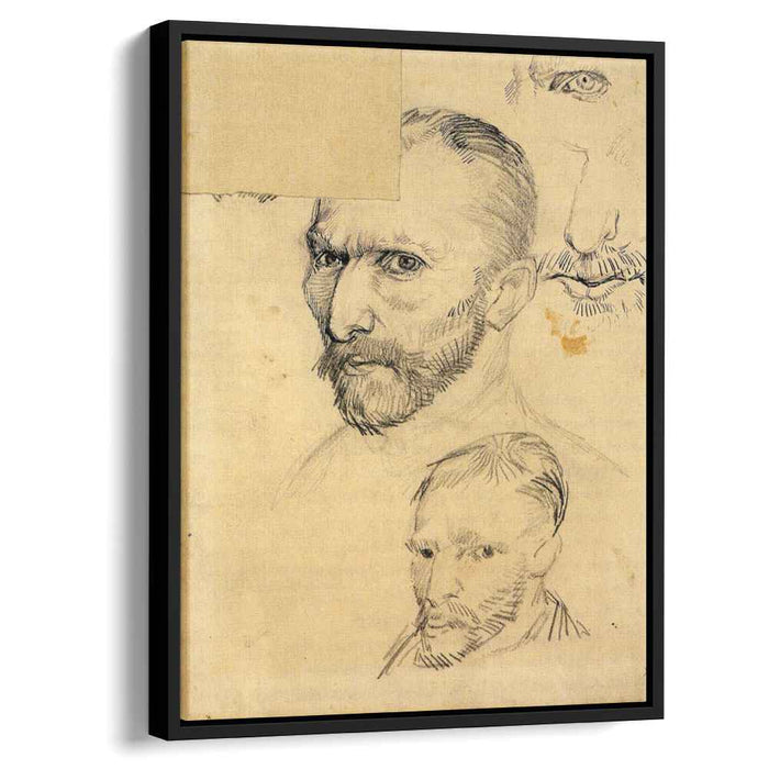 Two Self-Portraits and Several Details (1886) by Vincent van Gogh