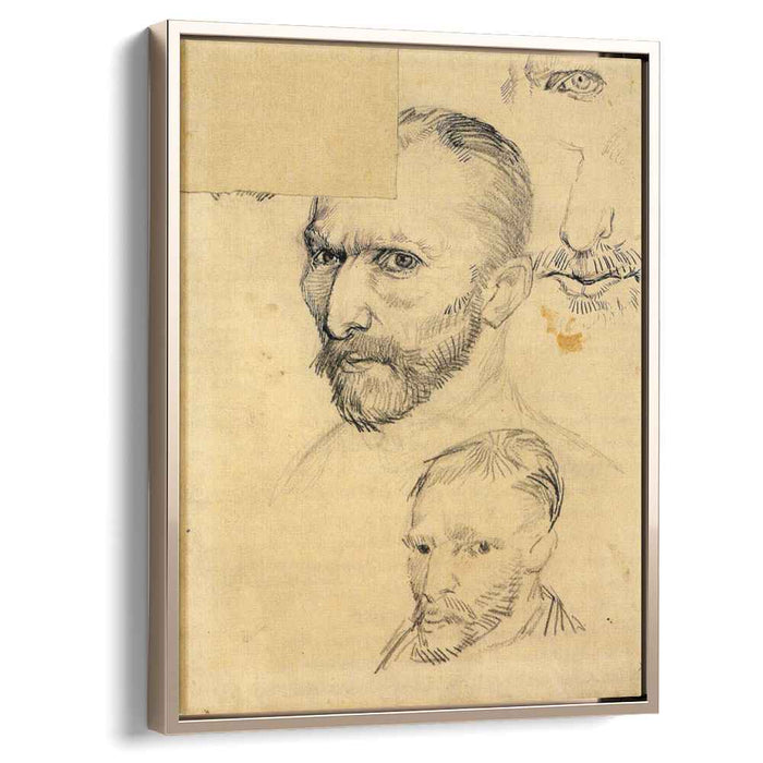 Two Self-Portraits and Several Details (1886) by Vincent van Gogh