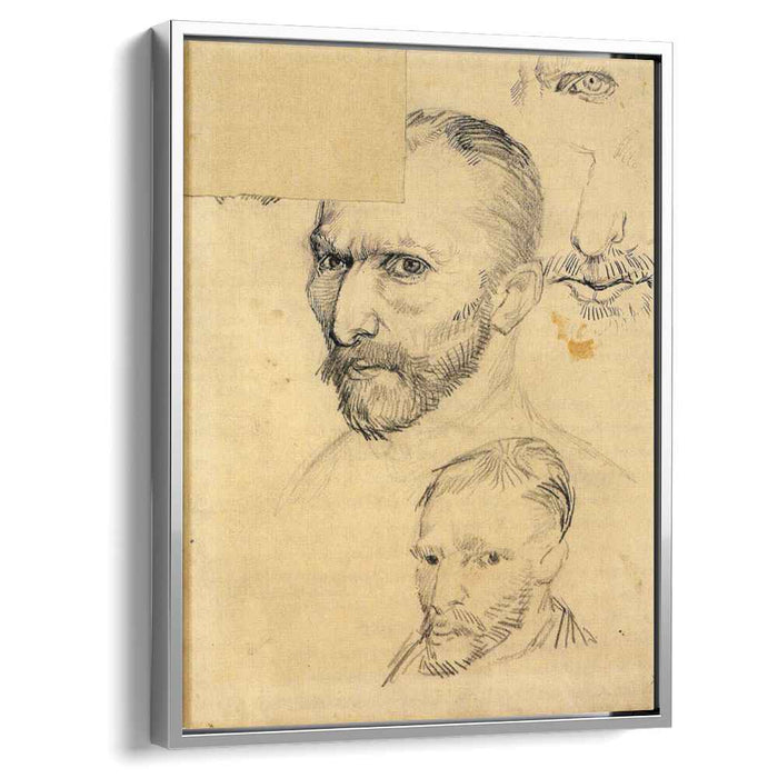 Two Self-Portraits and Several Details (1886) by Vincent van Gogh