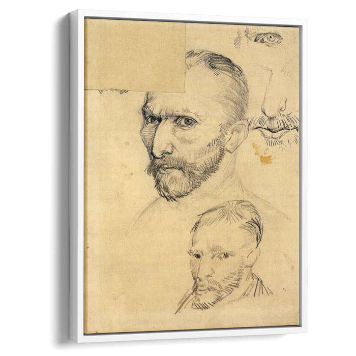Two Self-Portraits and Several Details (1886) by Vincent van Gogh