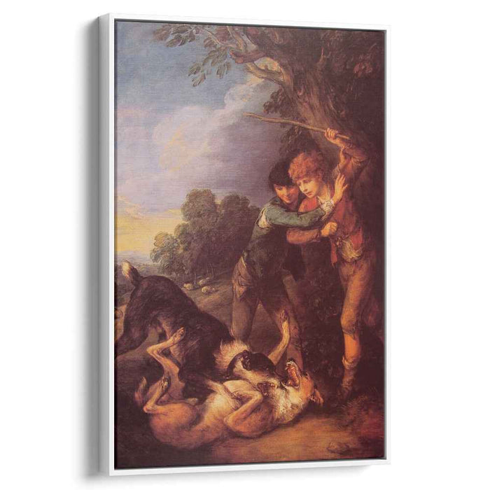 Two Shepherd Boys with Dogs Fighting (1783) by Thomas Gainsborough