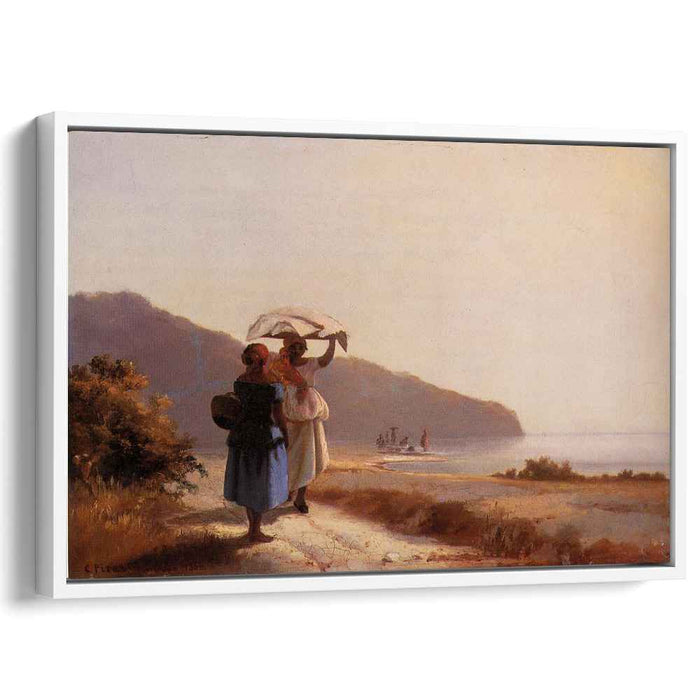 Two Woman Chatting by the Sea, St. Thomas by Camille Pissarro