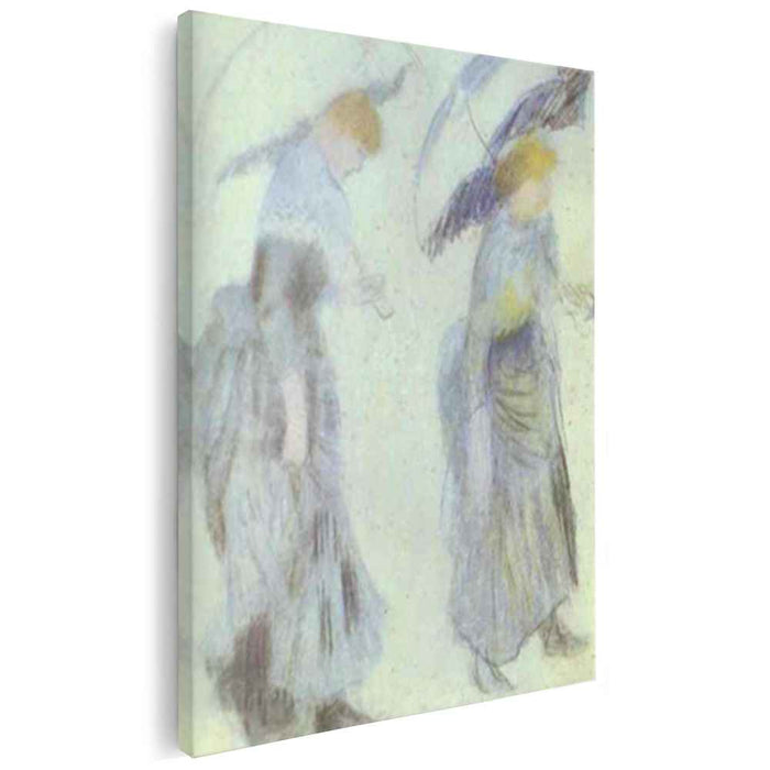 Two Women with Umbrellas by Pierre-Auguste Renoir