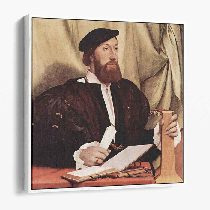 Unknown gentleman with music books and lute (1534) by Hans Holbein the Younger