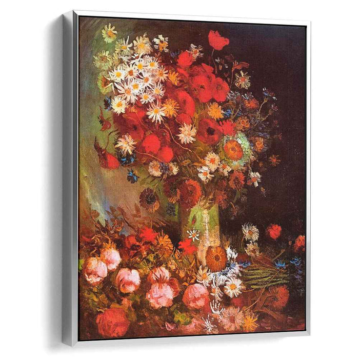 Vase with Poppies, Cornflowers, Peonies and Chrysanthemums by Vincent van Gogh