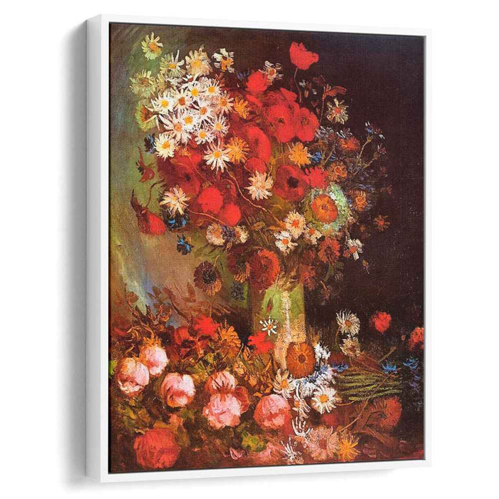 Vase with Poppies, Cornflowers, Peonies and Chrysanthemums by Vincent van Gogh