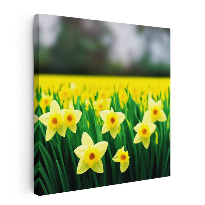 Renewal in Full Bloom: A Vibrant Spring Bloom Canvas Art Print
