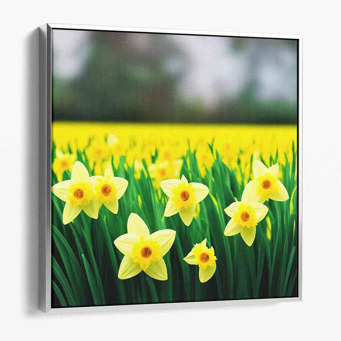 Renewal in Full Bloom: A Vibrant Spring Bloom Canvas Art Print