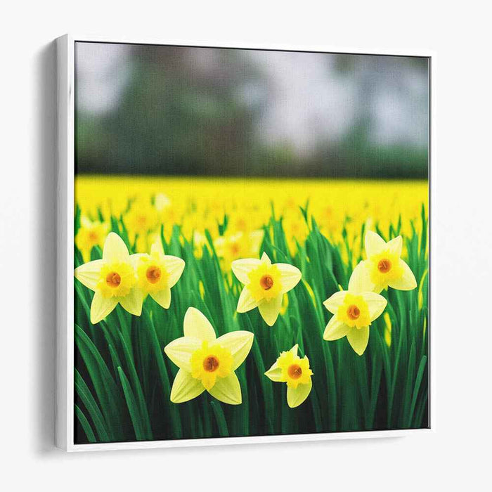 Renewal in Full Bloom: A Vibrant Spring Bloom Canvas Art Print