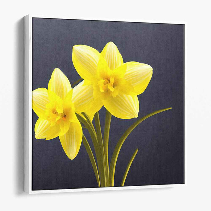 Blooms Illusion: Realistic Floral Canvas Art Print