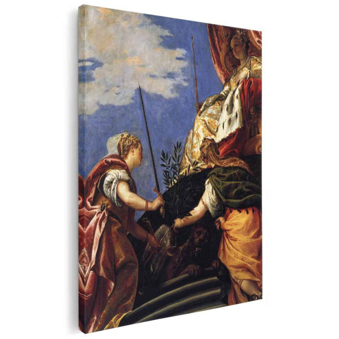 Venetia between Justitia and Pax (1577) by Paolo Veronese