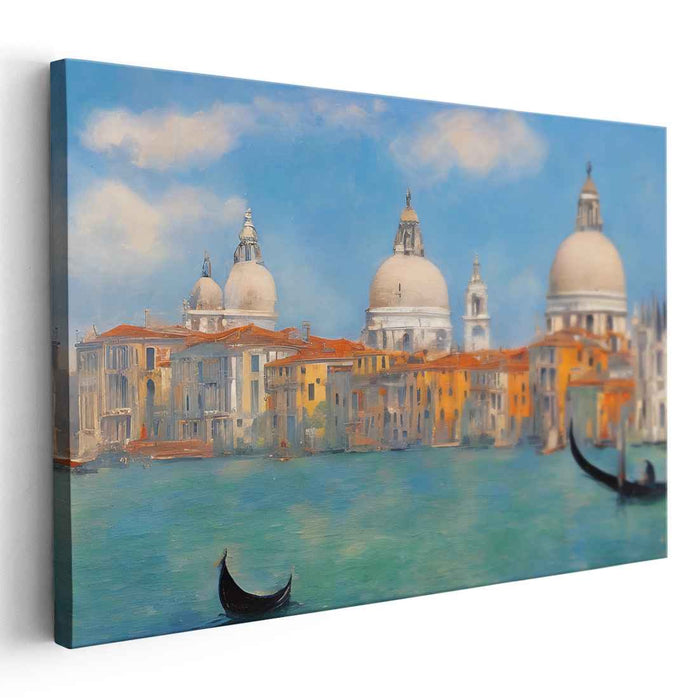 Salute Serenade: Impressionistic Realism of Santa Maria della Salute on Canvas