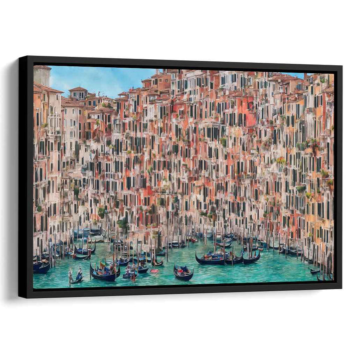 Impressionist Waterway: Luminous Impressionist Canal Scene Canvas Art