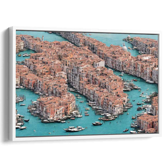 Gondola Symphony: Aerial View of Venice's Timeless Beauty