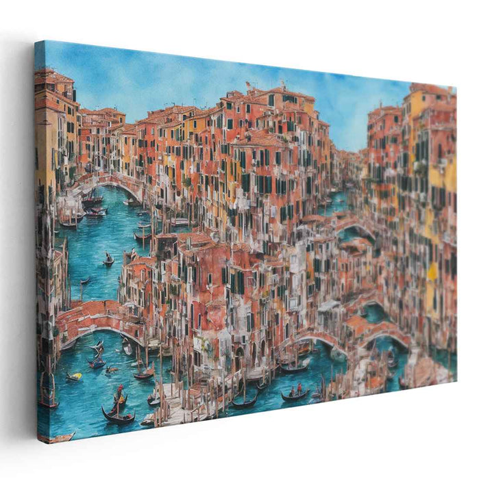 Venetian Rhythms: A Lively Canal Scene