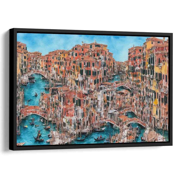Venetian Rhythms: A Lively Canal Scene