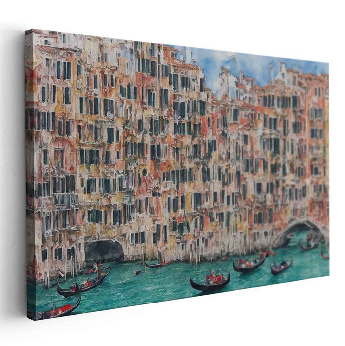 Vivid Venetian Waterways: A Lively Watercolor of Veniceâ€™s Grand Canal