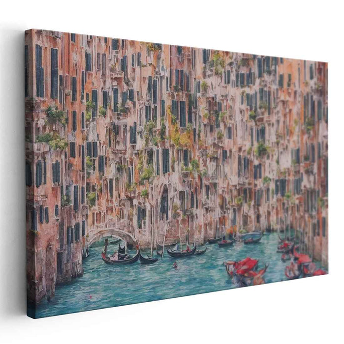 Venetian Majesty: Gondolas and Grandeur Canvas Art Print