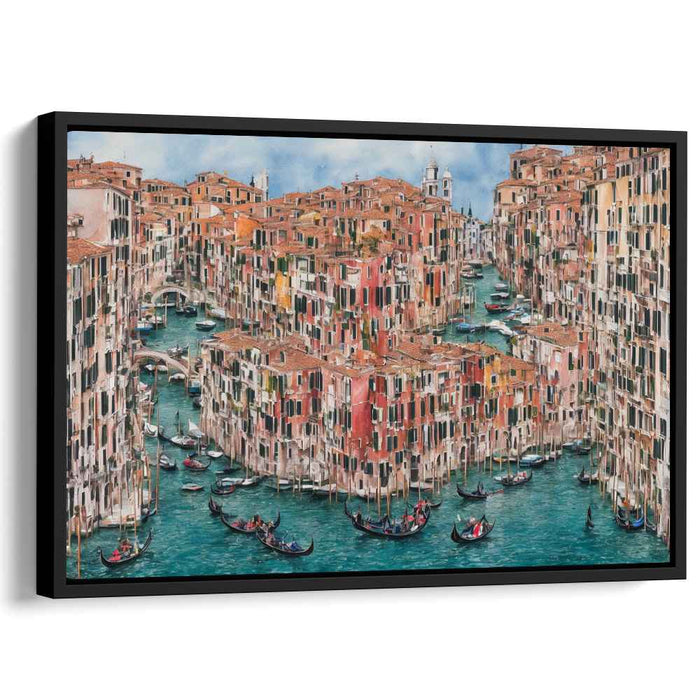 Venetian Memory Lane: Colorful Canals and Historic Charm Canvas Art Print