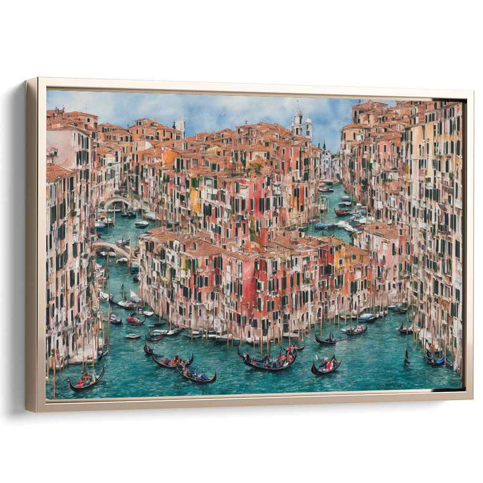 Venetian Memory Lane: Colorful Canals and Historic Charm Canvas Art Print