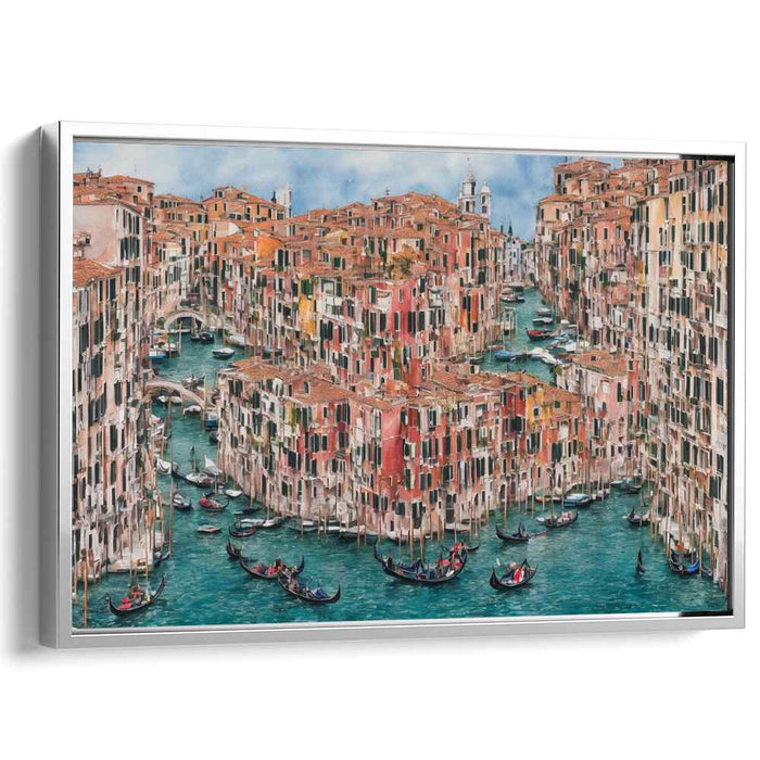 Venetian Memory Lane: Colorful Canals and Historic Charm Canvas Art Print