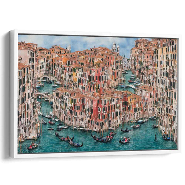 Venetian Memory Lane: Colorful Canals and Historic Charm Canvas Art Print