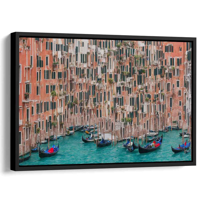 Venetian Serenity: Gondolas on Tranquil Canals Canvas Art Print