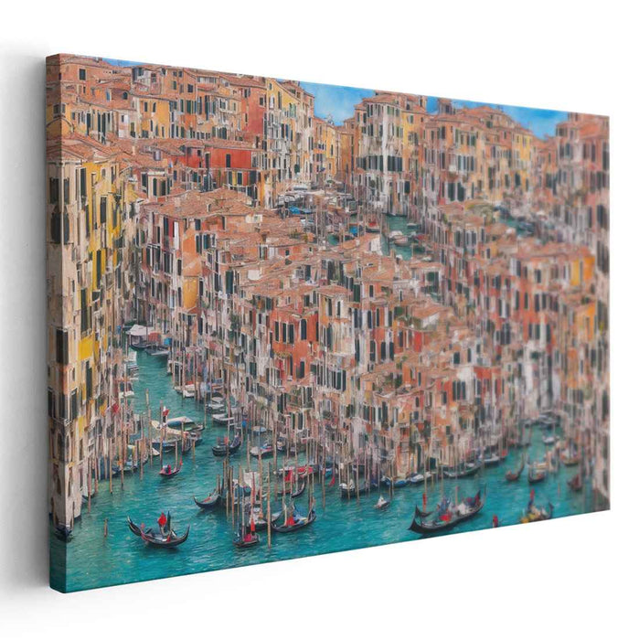 Venetian Canal: A Mosaic of Life and Color