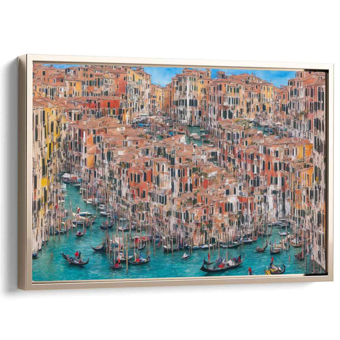 Venetian Canal: A Mosaic of Life and Color