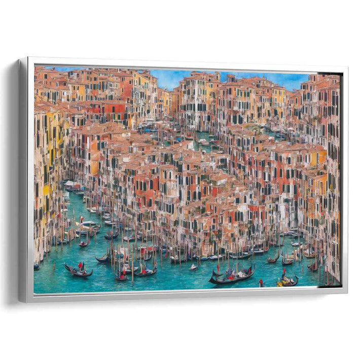 Venetian Canal: A Mosaic of Life and Color