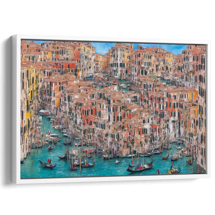 Venetian Canal: A Mosaic of Life and Color