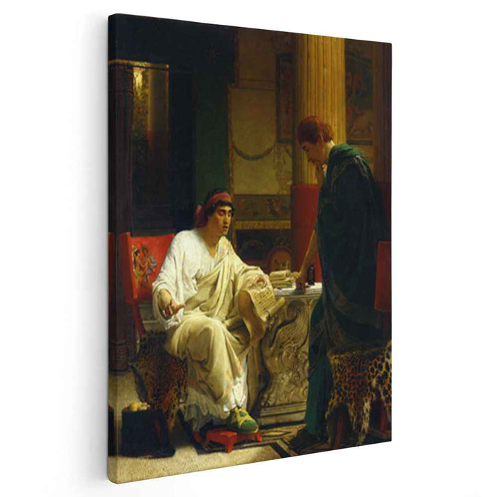 Vespasian Hearing from One of His Generals of the Taking of Jerusalem by Titus (The Dispatch) by Sir Lawrence Alma-Tadema