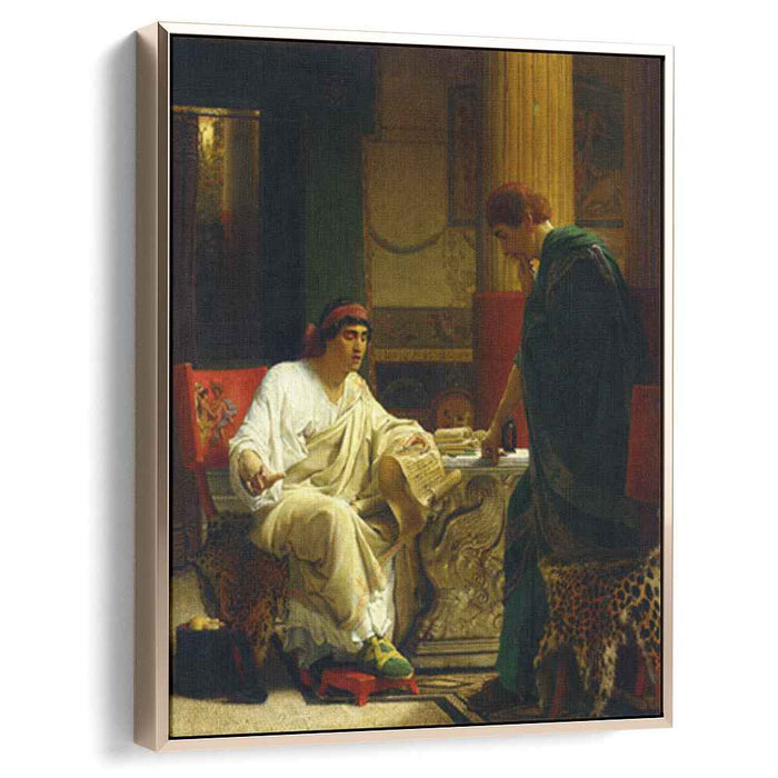 Vespasian Hearing from One of His Generals of the Taking of Jerusalem by Titus (The Dispatch) by Sir Lawrence Alma-Tadema